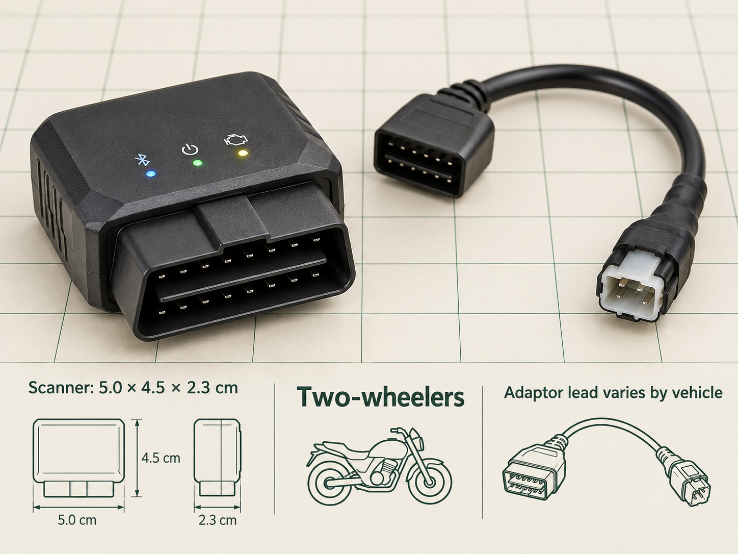 Brand-neutral diagnostic interface for Motorcycles